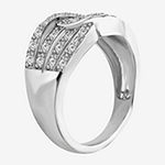 10.5MM 1/2 CT. T.W. Genuine White Diamond Sterling Silver Band