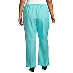 Alfred Dunner Classics Womens Straight Pull-On Pants