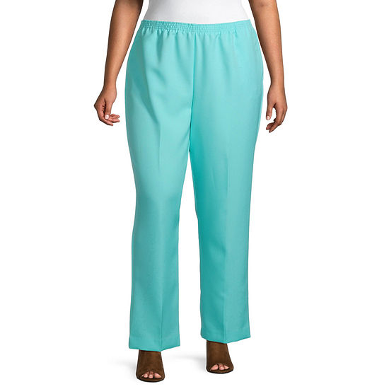 Alfred Dunner Classics Womens Straight Pull-On Pants