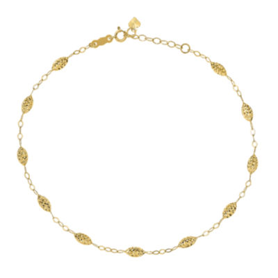 10 inch gold ankle bracelet