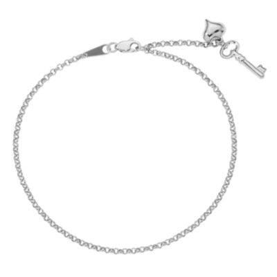 14k white gold ankle bracelet