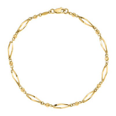 14K Gold 9 Inch Semisolid Ankle Bracelet - JCPenney