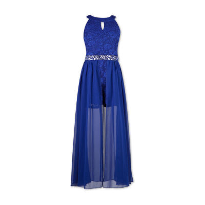 big girls royal blue dress