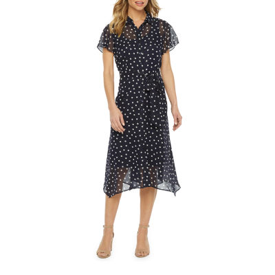 black and white polka dot dress jcpenney