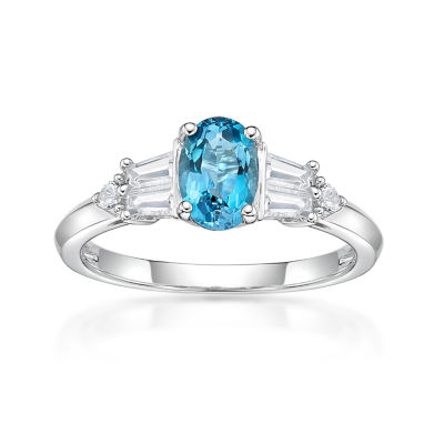 Womens Genuine Blue Topaz Sterling Silver Cocktail Ring - JCPenney