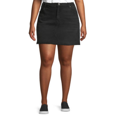 jcpenney womens denim skirts