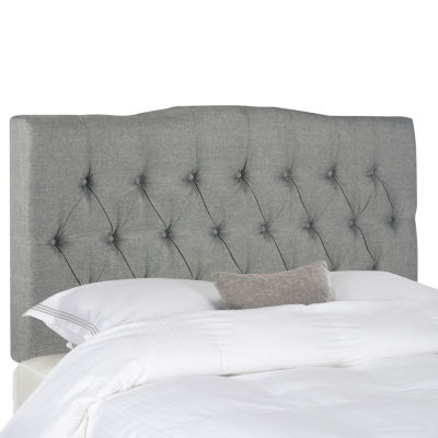 Axel Polyester Upholstered Tufted, Gray Tufted Nailhead Headboard