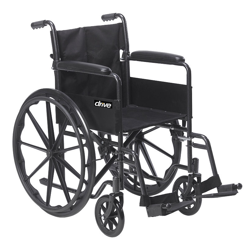 Transport/WheelchairWheelchairs K1 Product Description: SlvrSprt-1,18"SlvrVeinFxdArm,SwgFt,1/cs