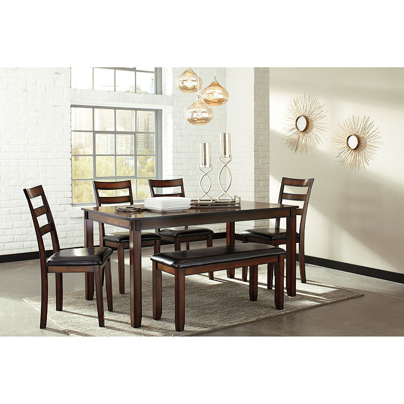 Ashley Dining Table Set Brown