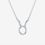Diamond Addiction "Taurus" Womens 1/8 CT. T.W. Lab Grown White Diamond Sterling Silver Pendant Necklace