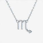 Diamond Addiction "Scorpio" Womens 1/10 CT. T.W. Lab Grown White Diamond Sterling Silver Pendant Necklace