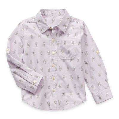 Thereabouts Toddler Boys Long Sleeve Button-Down Shirt