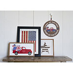 Layerings 20x11 Americana Rectangle Red Truck Wall Décor