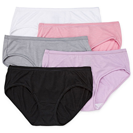 Hanes Cool Comfort™ Comfortsoft™ 5 Pack Hipster Panty 46hush - JCPenney