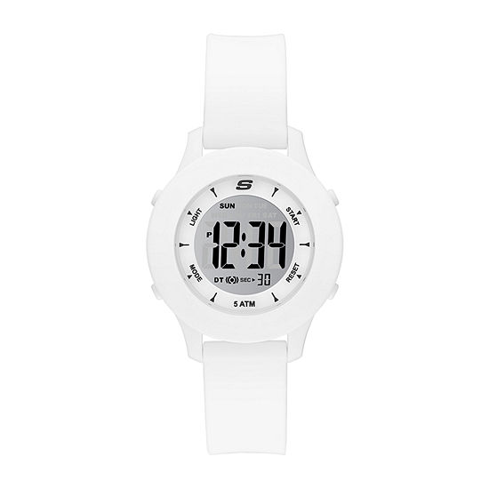 Skechers Rosencrans Womens Chronograph Digital White Strap Watch Sr6142