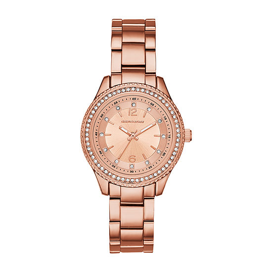 Skechers Chabela Womens Crystal Accent Rose Goldtone Bracelet Watch Sr6123