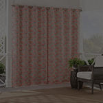 Waverly Beach Social Light-Filtering Grommet Top Single Outdoor Curtain Panel