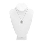 Sparkle Allure Mom Crystal Pure Silver Over Brass 18 Inch Cable Heart Pendant