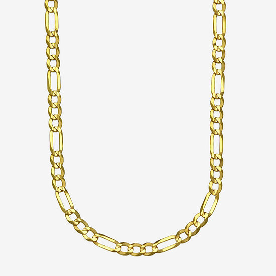 14K Gold Solid Figaro Chain Necklace
