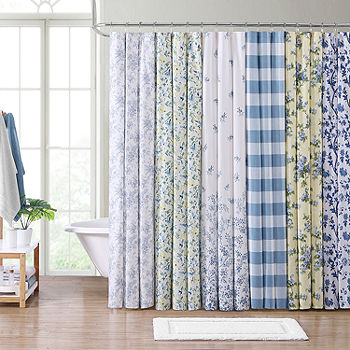 Laura Ashley Natalie Shower Curtain, Laura Ashley Fabric Shower Curtain Liner