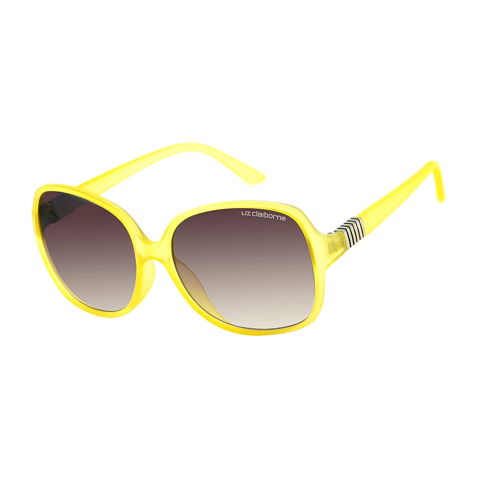 LIZ CLAIBORNE Funky Oversized Square Sunglasses, Yellow, Womens