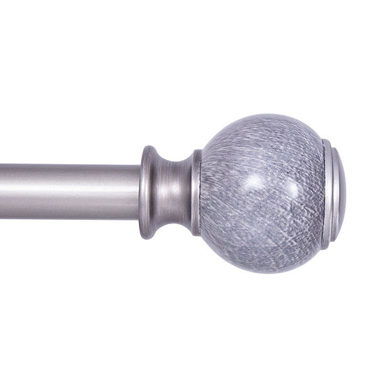 Kenney Claremont Noah Gray Marble 1 IN Curtain Rod