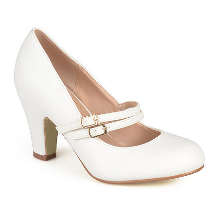1960s Style Clothing & 60s Fashion Journee Collection Womens Windy Pumps 10 Medium White $55.99 AT vintagedancer.com