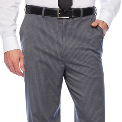 striped grey pants