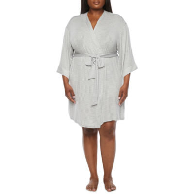 Ambrielle WomensPlus Kimono Robes 3/4 Sleeve Knee Length JCPenney