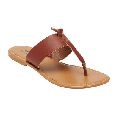 a.n.a Womens Knotted Thong T-Strap Flat Sandals