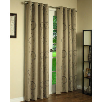 Brooke Printed Grommet Top Curtain Panel
