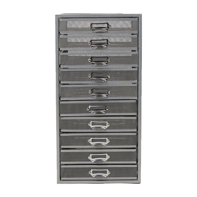 Mind Reader Mesh 10 Drawer Cabinet Metal Storage Drawers File