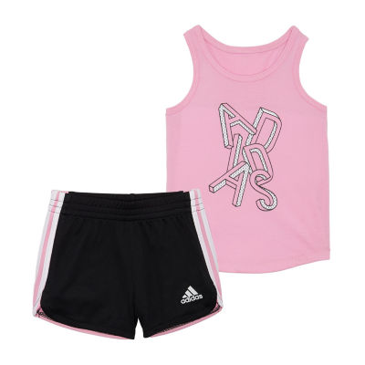 adidas 2 piece shorts set