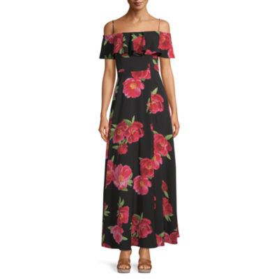 premier amour sleeveless floral maxi dress