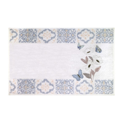Avanti In The Garden Bath Rug Color White Purple Jcpenney