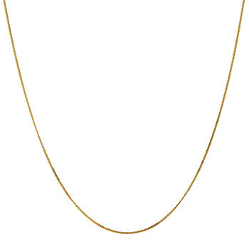 14K Yellow Gold .42 mm Carded Curb Chain 24 Inch