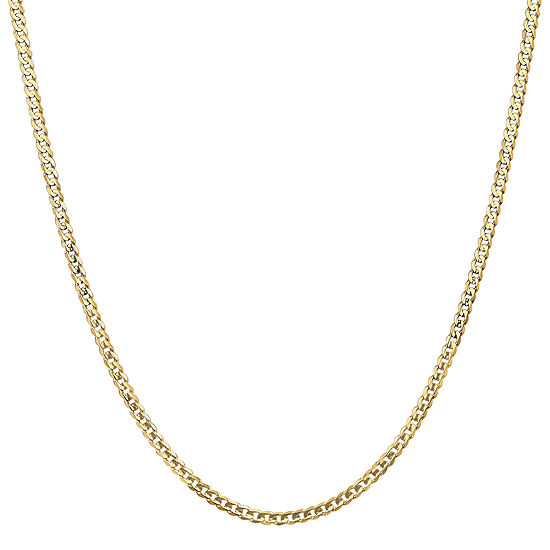 14K Gold 20 Inch Solid Curb Chain Necklace - JCPenney