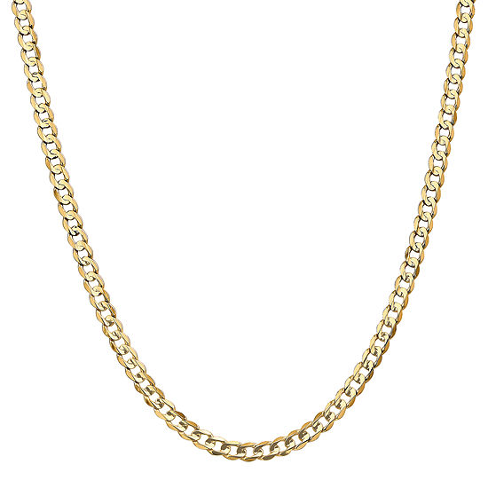 14K Gold 20 Inch Solid Curb Chain Necklace - JCPenney