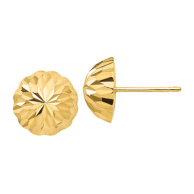 14K Gold 9.5mm Round Stud Earrings - JCPenney