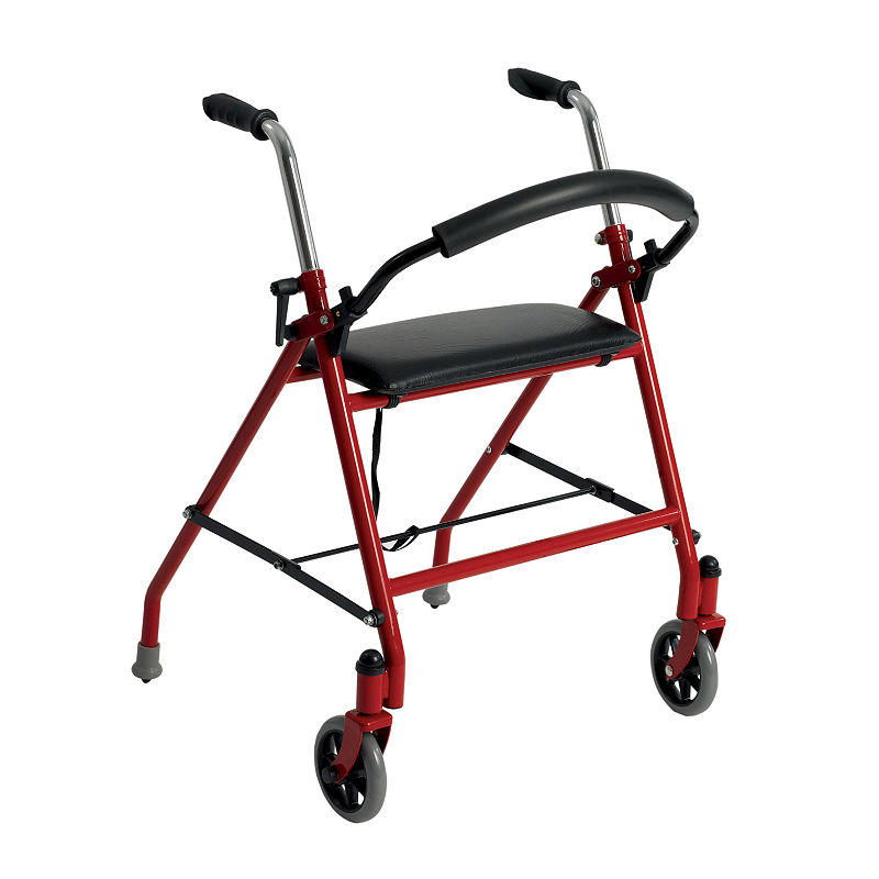 2 Wheeled Walker w/Seat, Red