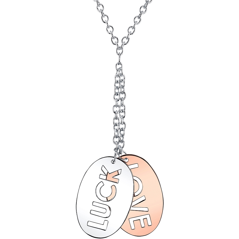 DOWNTOWN BY LANA Two Tone Love & Luck Tag Pendant, Womens