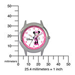 Disney Time Teacher Minnie Mouse Kids Pink Graphic Strap Watch