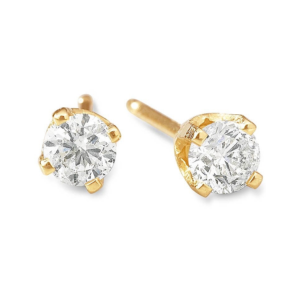 1/4 CT. T.W. Diamond Stud Earrings 14K Gold, Womens