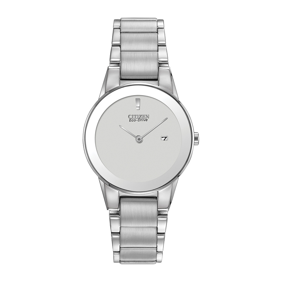 Citizen Eco Drive Axiom Womens Silver Tone Watch GA1050 51A