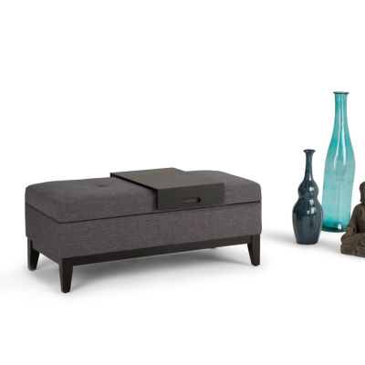 Oregon Storage Ottoman Bench With Tray Jcpenney Color Gray
