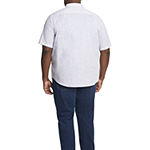 Van Heusen Big and Tall Mens Classic Fit Short Sleeve Geometric Button-Down Shirt
