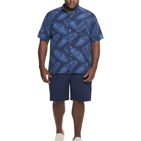 Van Heusen Big and Tall Mens Classic Fit Short Sleeve Floral Button-Down Shirt