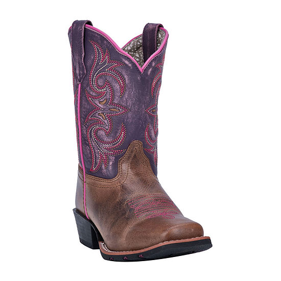 Dan Post Girls Majesty Cowboy Boots Stacked Heel