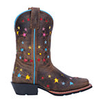 Dan Post Girls Starlette Cowboy Boots Stacked Heel