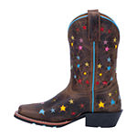 Dan Post Girls Starlette Cowboy Boots Stacked Heel
